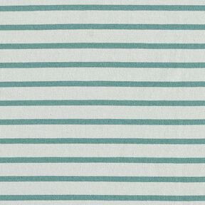 Dżersej bawełniany w wąskie i szerokie paski &ndash; jasny miętowy/mięta pieprzowa, 