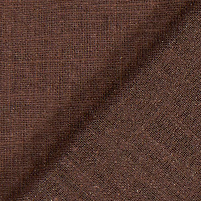 Tkanina lniana mieszanka ramii, średnia – ciemny brąz,  image number 4