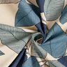 Tkanin dekoracyjna Half panama duże liście – błękit/naturalny,  thumbnail number 3