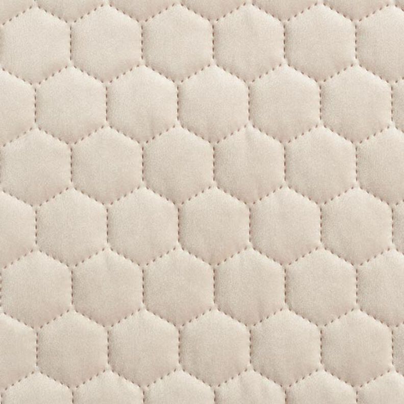Tkanina tapicerska pikowany aksamit plaster miodu – piasek,  image number 1