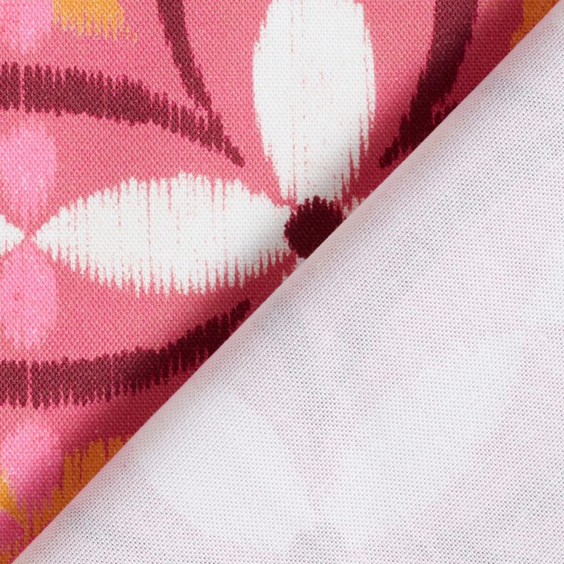 Tkanin dekoracyjna Płótno wygląd dużego haftu – pink/kość słoniowa, image number 4