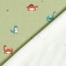 Dżersej bawełniany wesołe dinozaury – greige,  thumbnail number 4