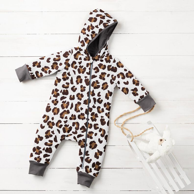 French Terry nadruk cyfrowy – piasek,  image number 6