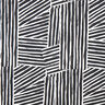 Tkanin dekoracyjna Half panama abstrakcyjne kształty – kość słoniowa/czerń,  thumbnail number 1