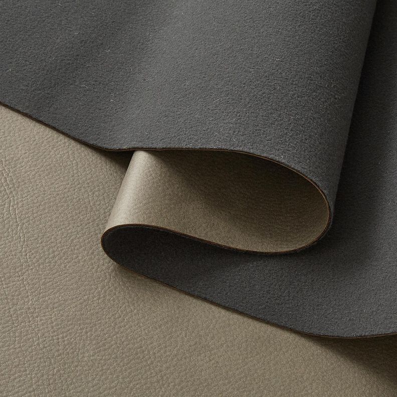 Tkanina tapicerska wygląd skóry z nadrukiem – szary,  image number 4