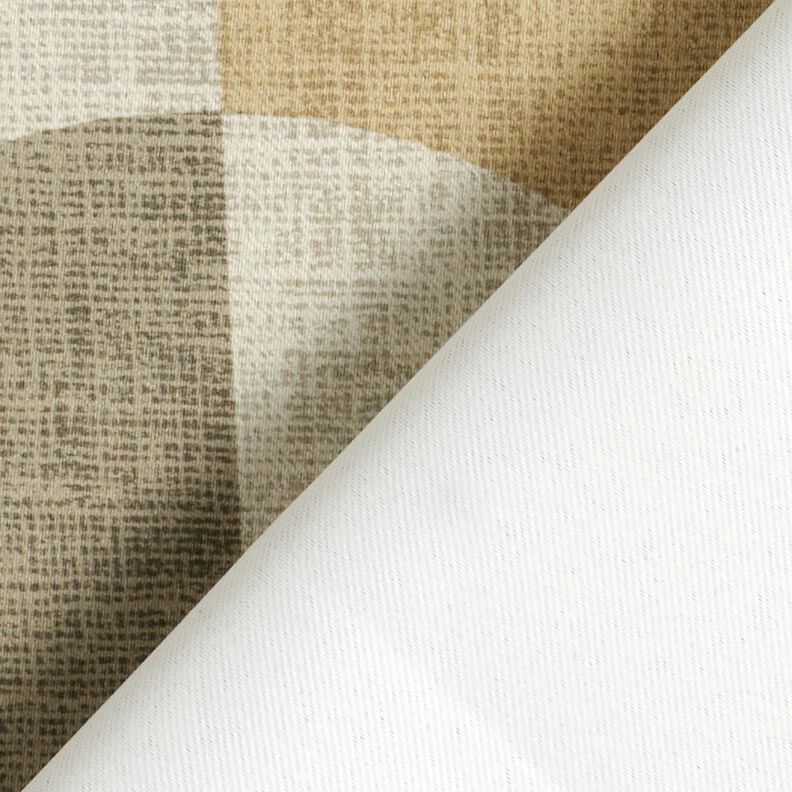 Tkanina zaciemniająca abstrakcyjne łuki – khaki/jasny kreci, image number 4