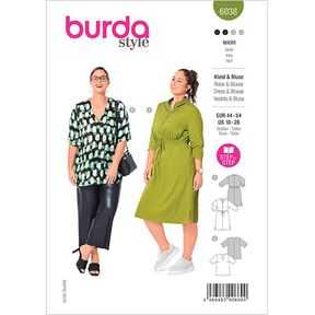 Vestido / Blusa, Burda 6038 | 44 - 54, 