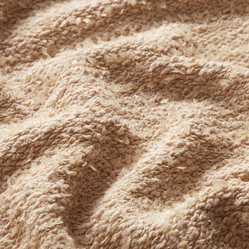 Bawełna Dzianina o drobnym ściegu z efektem brokatu – piasek,  image number 2