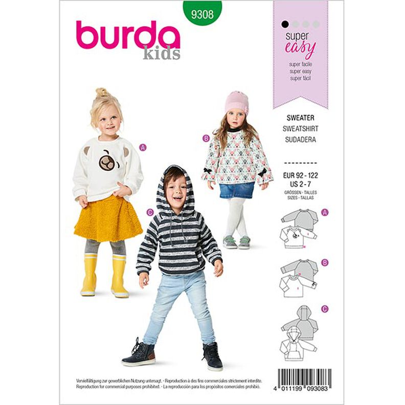 Bluza, Burda 9308 | 92-122,  image number 1