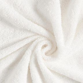 Tkanina frotte – mleczna biel, 
