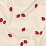 GOTS Dżersej bawełniany truskawki | Poppy Fabrics – jasnobeżowy/czerwień karminowa,  thumbnail number 2