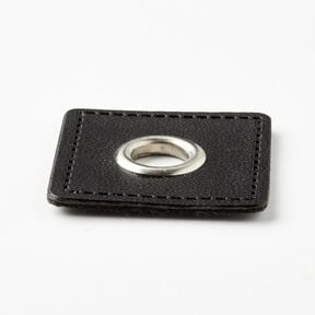 Łatka z oczkiem [30 x 30 mm] – czerń/srebrny metaliczny, 