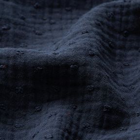 Muślin / Tkanina double crinkle dobby – granat, 