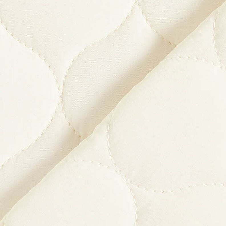 Tkanina pikowana wzór koła – mleczna biel,  image number 4