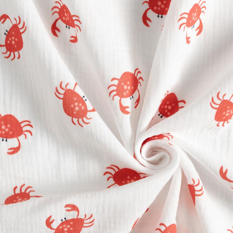 GOTS Muślin / Tkanina double crinkle raki | Poppy Fabrics – kość słoniowa,  image number 3