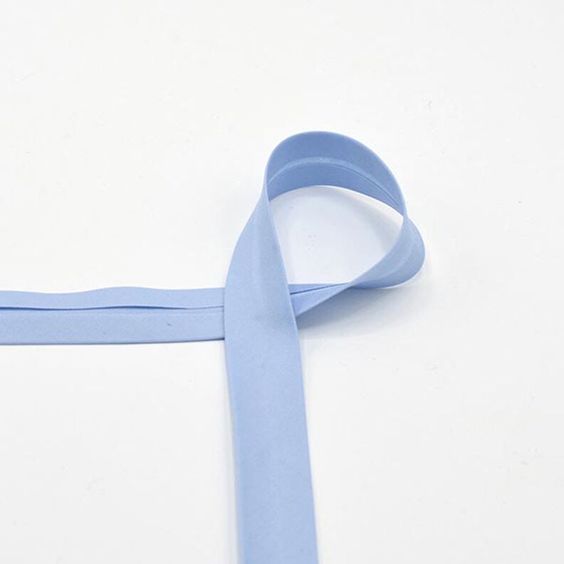 Taśma skośna bawełniana Popelina [20 mm] – jasnoniebieski,  image number 1