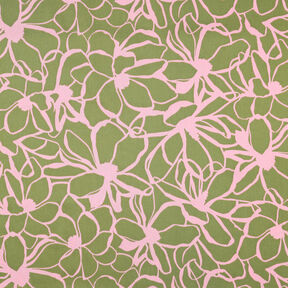Satyna bawełniana Magnolia | Nerida Hansen – pistacja/róż, 