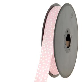 Taśma skośna rozrzucone kropki [20 mm] – róż, 