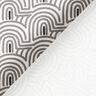 Tkanin dekoracyjna Half panama minimalistyczne łuki &ndash; biel/szary,  thumbnail number 4