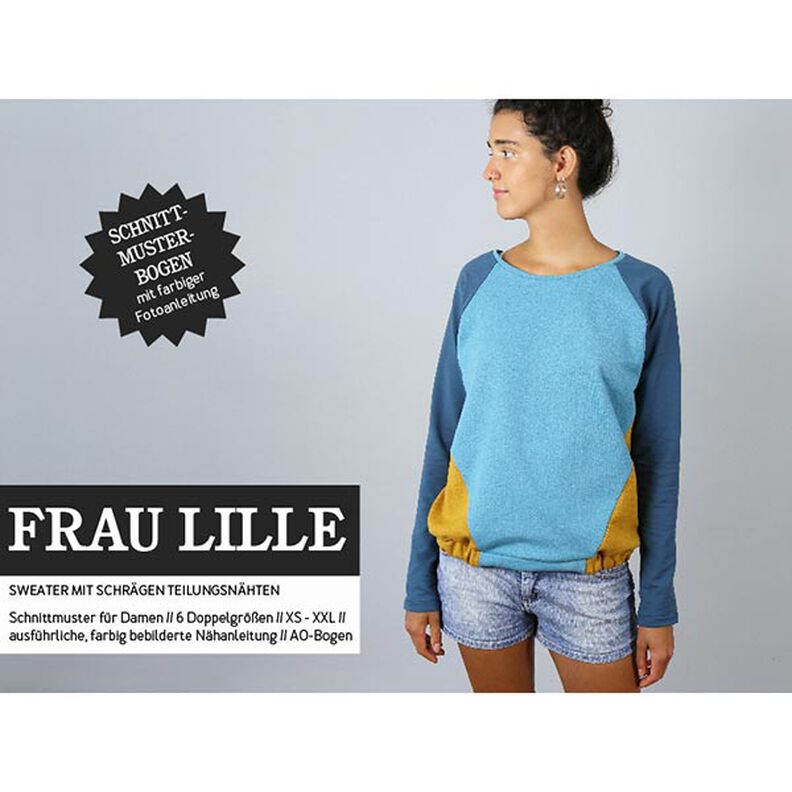 FRAU LILLE – bluza z rękawami raglanowymi i trójkątnymi wstawkami po bokach, Studio Schnittreif  |,  image number 1