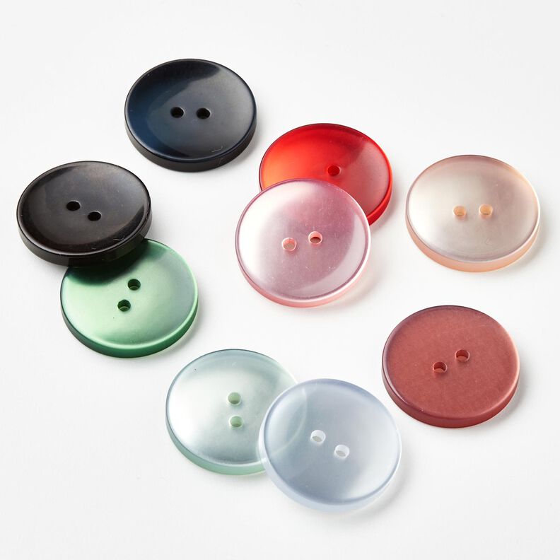 Guzik 2-dziurkowy błyszczący [Ø 25 mm] – róż,  image number 4