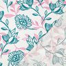 Mieszanka wiskozy i lnu kwiaty | Poppy Fabrics – kość słoniowa/turkus,  thumbnail number 4