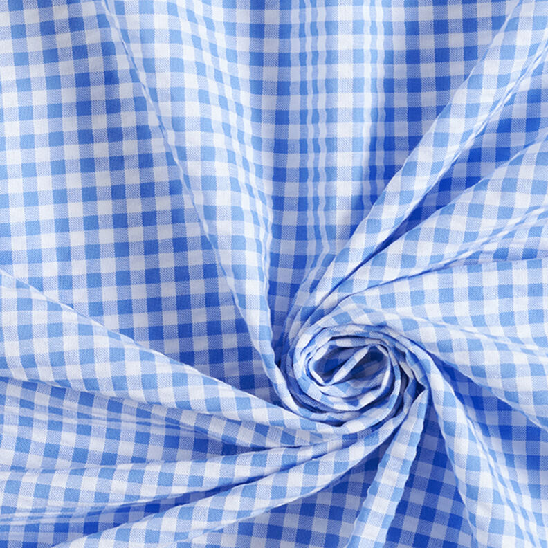 Kora Mieszanka z bawełną kratka Vichy – jasnoniebieski,  image number 3