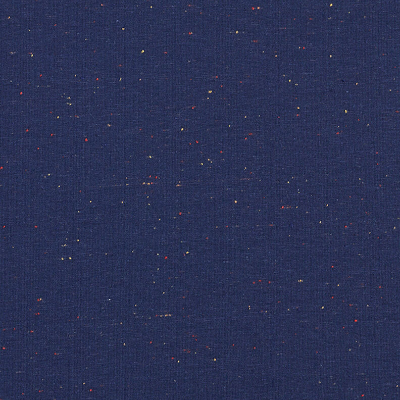 Miękka dzianina dresowa kolorowe plamki – granat, image number 1