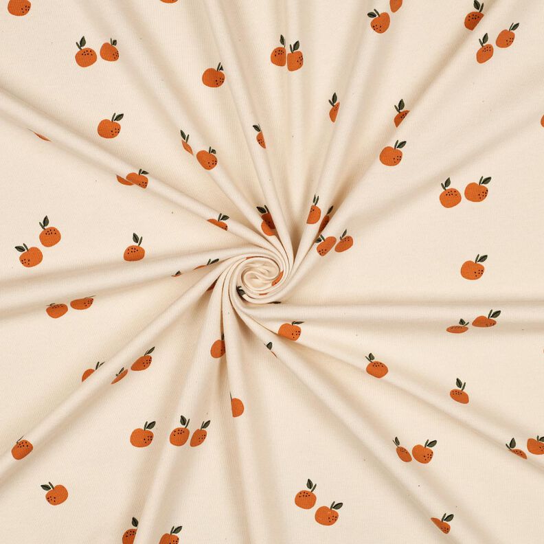 GOTS Dżersej bawełniany pomarańcze | Poppy Fabrics – jasnobeżowy/karmelka,  image number 3