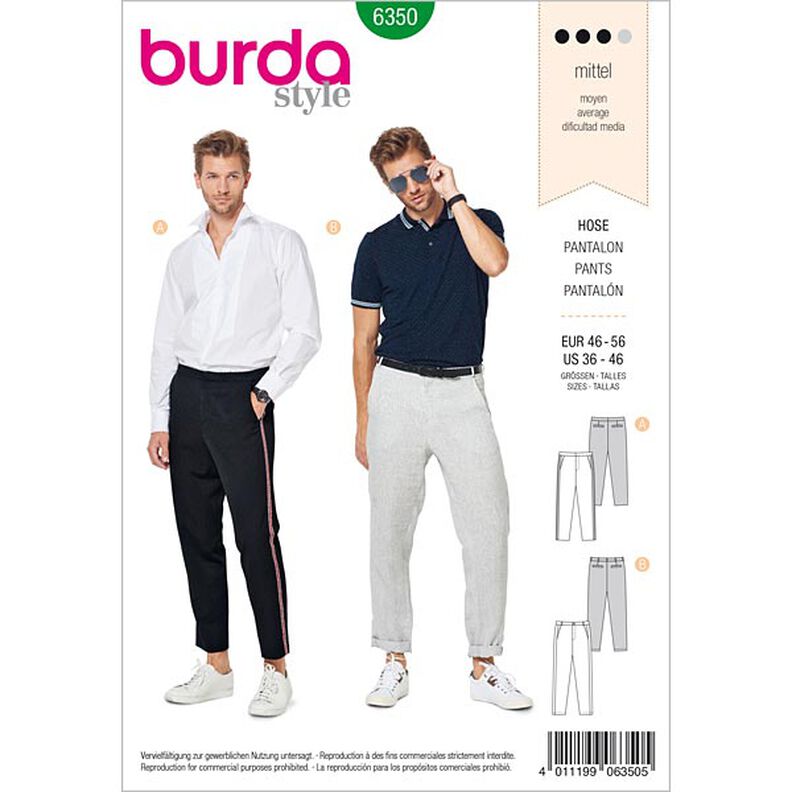 Spodnie męskie, Burda 6350 | 46 - 56,  image number 1