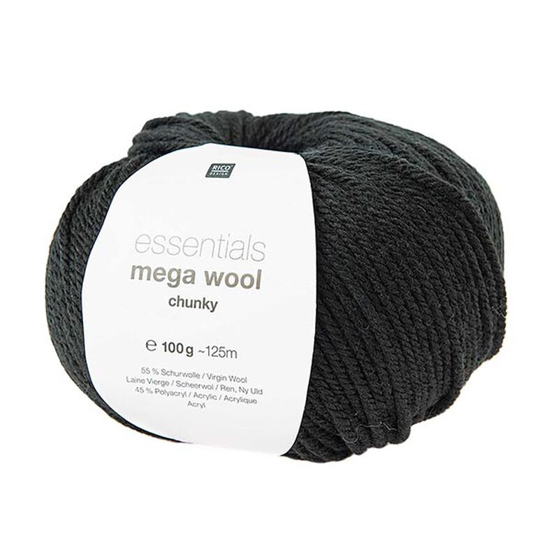 Essentials Mega Wool chunky | Rico Design – czerń,  image number 1