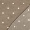 Puszysty plusz haftowane kwiatuszki | Poppy Fabrics – ciemny szarobrązowy,  thumbnail number 4