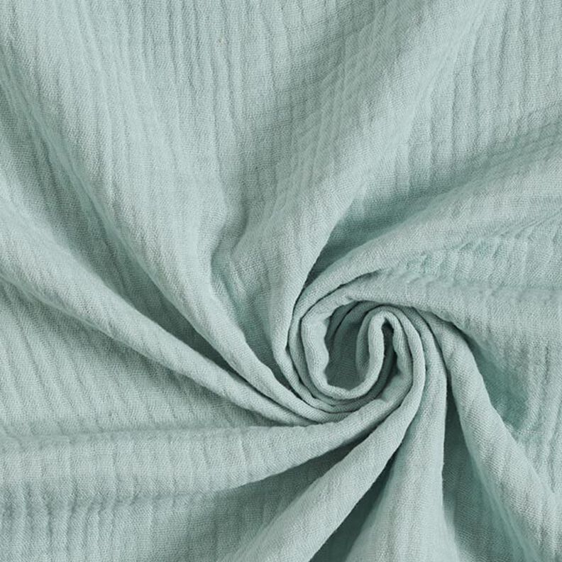 GOTS Trójwarstwowy muślin bawełniany – zieleń pastelowa,  image number 1