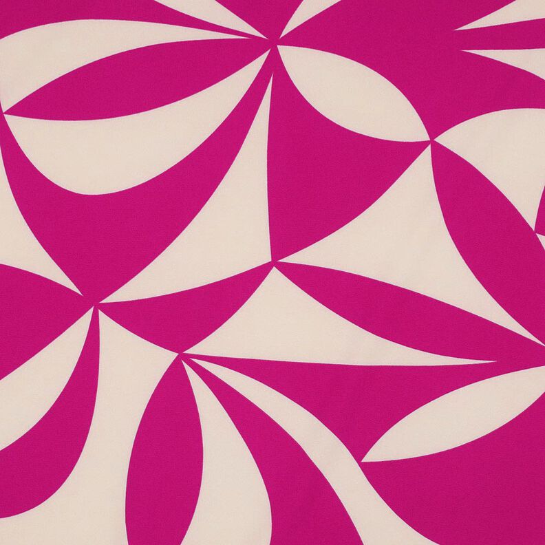 Tkanina na bluzki strecz, w geometryczny wzór | Poppy Fabrics – purpura/nerkowiec,  image number 1