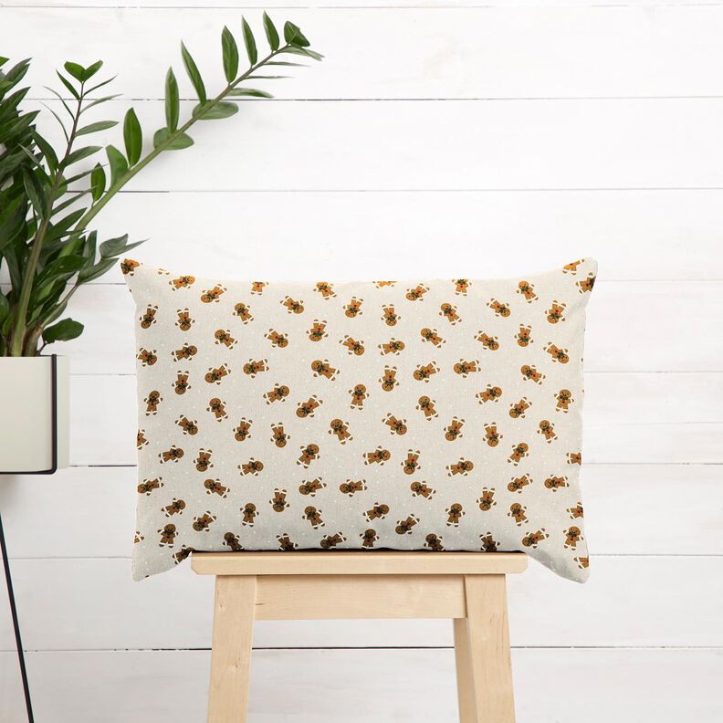 Tkanin dekoracyjna Płótno piernikowe ludziki – naturalny/karmelka,  image number 6