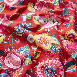 Tkanina bawełniana Kreton kwiaty w plamki – chili, 