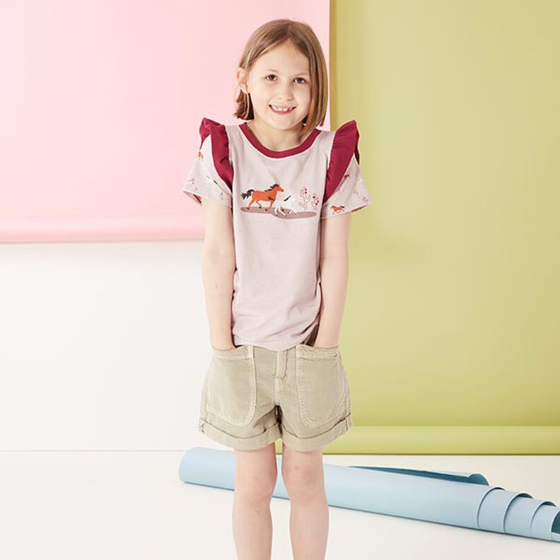 Dżersej bawełniany średniej ciężkości, jednokol. – bordo,  image number 9