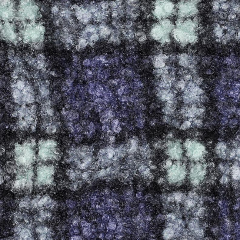 Dzianina bouclé Kratka – lilia/jasny miętowy, image number 2