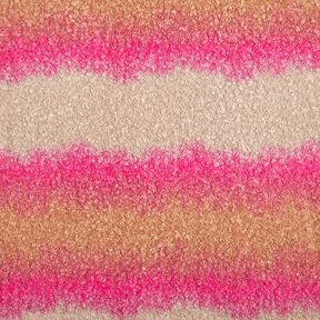 Tkanina płaszczowa Dzianina bouclé  gradient – nerkowiec/pink, 