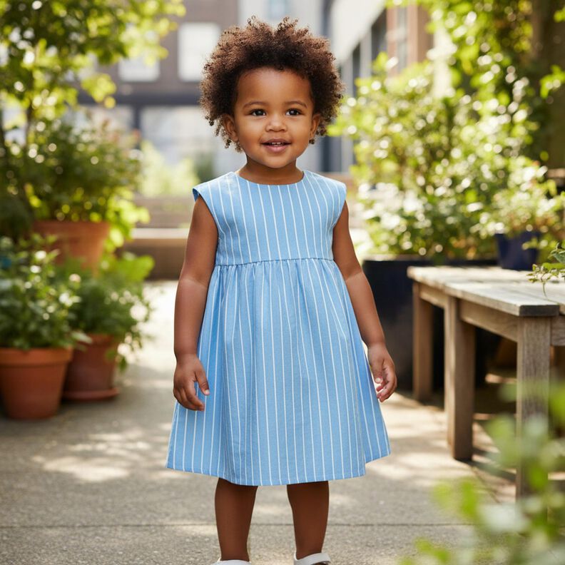 Chambray paski &ndash; jasnoniebieski/mleczna biel,  image number 6