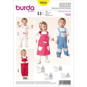 Ogrodniczki spodnie / spódnica, Burda 9424, 