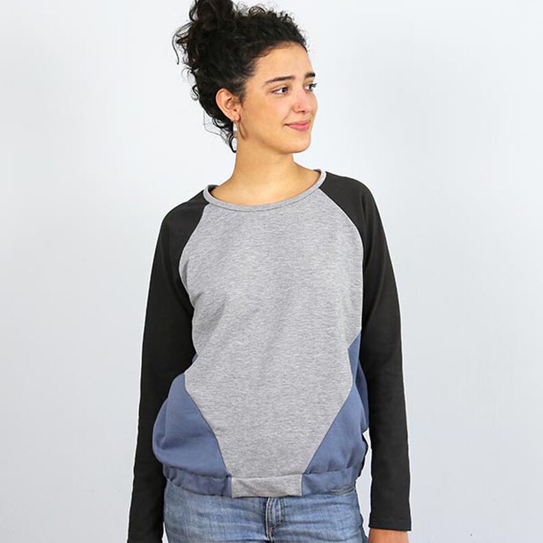 FRAU LILLE – bluza z rękawami raglanowymi i trójkątnymi wstawkami po bokach, Studio Schnittreif |,  image number 6