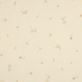 GOTS Dżersej bawełniany gałęzie i rośliny | Poppy Fabrics – krem/brąz sarni, 