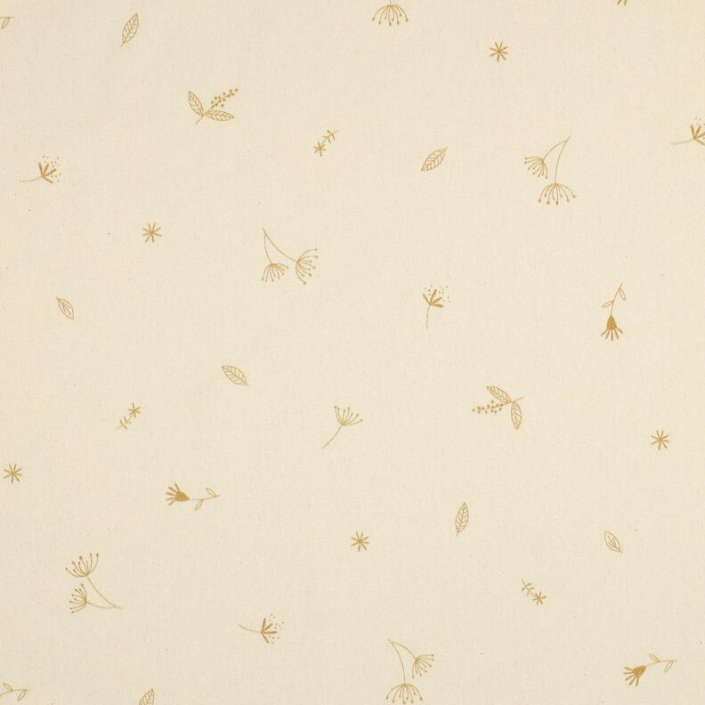 GOTS Dżersej bawełniany gałęzie i rośliny | Poppy Fabrics – krem/brąz sarni,  image number 1
