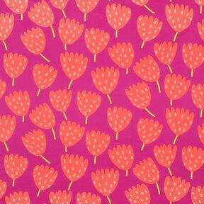 Popelina bawełniana Tulips | Nerida Hansen – purpura/koral, 