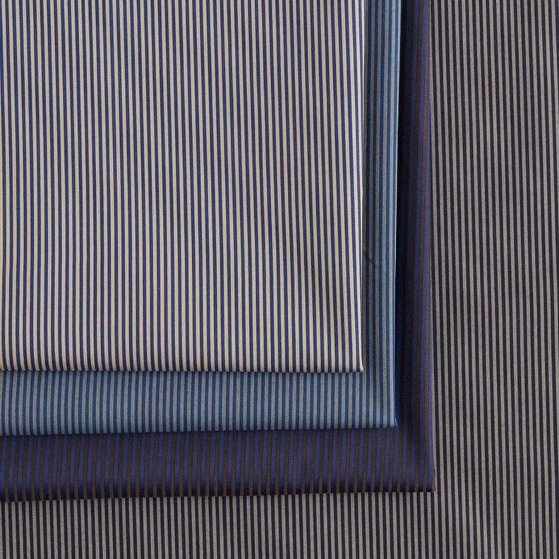 Tkanina koszulowa w podłużne paski – czerń/szary | Resztka 100cm,  image number 5