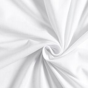 Dżersej bawełniany średniej ciężkości, jednokol. – biel, 