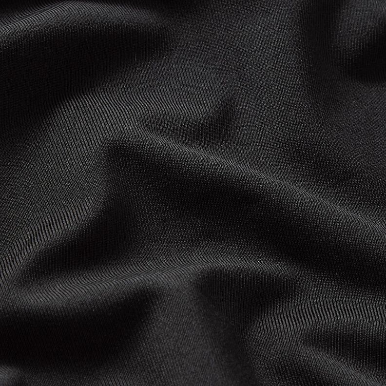 Dżersej drapany po wewnętrznej stronie, jednokolorowy – czerń,  image number 2